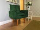 Ver imagem 2 de Kit 02 Poltronas Opala 1 Puff Opala Varias Cores Suede Bela-móveis:verde Escuro