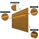 Ver imagem 3 de Painel Ripado para TV até 90 Polegadas 100% MDF com LED 230CMX250CM Nobre Marrom