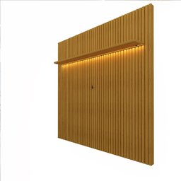 Painel para TV até 90 Polegadas Ripado com LED 230cm 100% MDF Nobre - 11