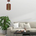 Ver imagem 2 de Luminária Teto tipo Pendente MALÁSIA MDF - Completa - Cor: Marrom