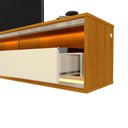Ver imagem 6 de Rack com Painel Ripado para TV até 90 Polegadas com LED 100% MDF 230CMX250CM 3 Gavetas com Rodízios Yescasa Marrom