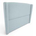 Ver imagem 3 de Cabeceira Cama Box Casal Catarina Fixação no Box Madeira Maciça Revestimento Suede Azul Claro