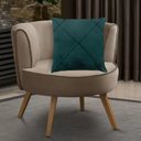 Ver imagem 2 de Kit 2 Capas para Almofada Drapeada em Veludo Quadrada 60x60 Verde Escuro