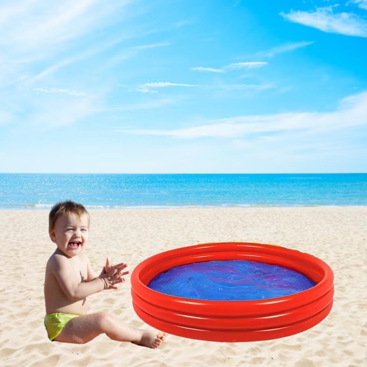 Piscina Infantil Inflável 300 litros Redonda 3 Níveis 155x25cm - 2