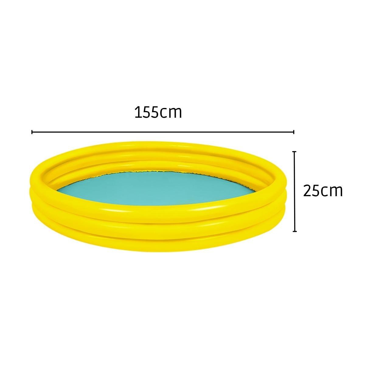 Piscina Infantil Inflável 300 litros Redonda 3 Níveis 155x25cm - 6