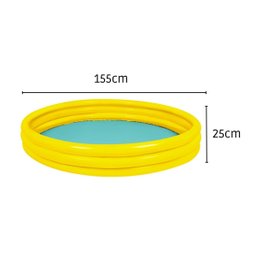 Piscina Infantil Inflável 300 litros Redonda 3 Níveis 155x25cm - 6