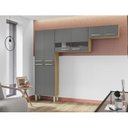 Ver imagem 1 de Cozinha Compacta 3 Peças 8 Portas sem Balcão Nala Freijó/Gris