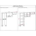 Ver imagem 4 de Cozinha Compacta 3 Peças 8 Portas sem Balcão Nala Freijó/Gris