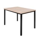 Ver imagem 1 de Mesa Tubo 4 Lugares 110x78cm Tampo MDP Mega Preto/Carvalho Montreal