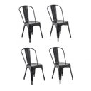 Ver imagem 5 de Conjunto Sala de Jantar Mesa Eiffel 120x75cm Tampo Mdf com 4 Cadeiras Iron