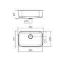 Ver imagem 2 de Cuba Embutir Invicta Alto Brilho e Furo de 3 1/2 - 56x34x18 0,6 - Docol Docol Inox