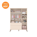 Ver imagem 4 de Guarda-Roupa Infantil 100% MDF 3 Portas e 2 Gavetas Retrô Melinda Off White