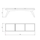 Ver imagem 4 de Banco Recamier Tóquio 3 Lugares 150 Cm Estofado Amêndoa