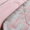Ver imagem 3 de Kit Coordenado Edredom, Cobre Leito e Lençol Sensuale Queen Quadri 8 Peças - 80% Algodão, 20% Poliés