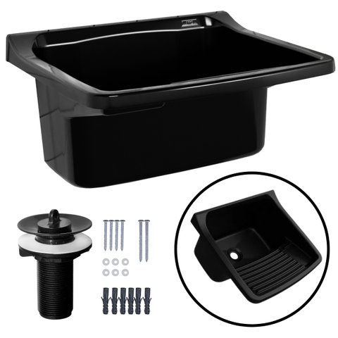 Tanque de Plástico 40L Para Lavanderia Preto | Astra