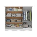 Ver imagem 5 de Cômoda Infantil 95cm 1 Porta com Vidro e 4 Gavetas Sonho Multimóveis Mp4474 Branco-madeirado