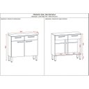 Ver imagem 4 de Balcão de Cozinha 2 Portas 2 Gavetas 90,9cm Nala