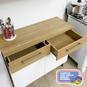 Ver imagem 5 de Balcão de Cozinha 2 Portas 2 Gavetas 90,9cm Nala Branco/Freijó/Supremo