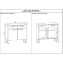 Ver imagem 4 de Balcão de Cozinha 2 Portas 2 Gavetas 90,9cm Nala 