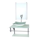 Ver imagem 1 de GABINETE DE VIDRO PARA BANHEIRO 60CM AC CUBA RETANGULAR BRANCO FULL