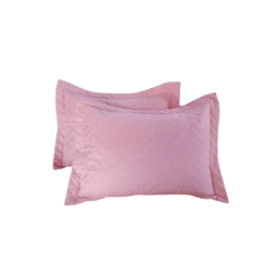 Par de Capa Porta Travesseiro Matelado Microfibra com Abas Cama Posta:rosa - 2