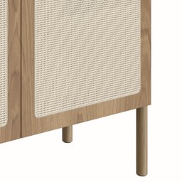 Balcão Bar 2 Portas 93cm Palhinha Pé Madeira Oslo  - 7