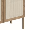 Ver imagem 7 de Balcão Bar 2 Portas 93cm Palhinha Pé Madeira Oslo