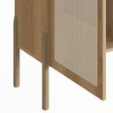 Ver imagem 6 de Balcão Bar 2 Portas 93cm Palhinha Pé Madeira Oslo Marrom/Hanover