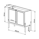 Ver imagem 3 de Balcão Bar 2 Portas 93cm Palhinha Pé Madeira Oslo