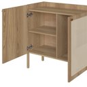 Ver imagem 5 de Balcão Bar 2 Portas 93cm Palhinha Pé Madeira Oslo