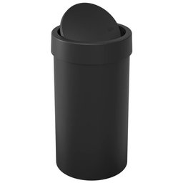 Lixeira de Banheiro e Cozinha Basculante 9 Litros Preto - Coza - 1