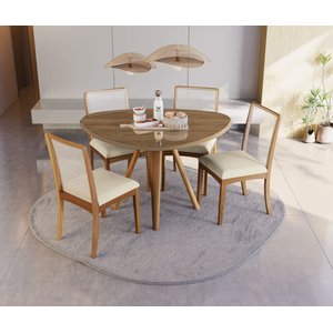 Conjunto Mesa de Jantar com 4 Cadeiras Duna