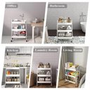 Ver imagem 2 de Carrinho Multiuso Organizador Brinquedos Sala Cozinha Manicure 3 Prateleiras Auxiliar em Aço Profiss