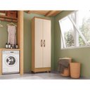 Ver imagem 1 de Armário Multiuso Ambiente Egito Carvalho Americano Off White com Chave – Incorplac