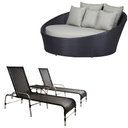 Ver imagem 1 de Kit - Chaise em Alumínio com 2 Espreguiçadeiras Catar Reguláveis com Almofadas Impermeáveis para Pis