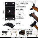 Ver imagem 4 de Kit 20 Chapinhas Elevada Fixação Pés Palito Rosca 5/16 Preto