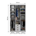 Ver imagem 6 de Guarda Roupa Solteiro 3 Portas 3 Gavetas Davos RR Móveis