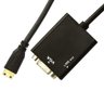 Cabo Adaptador Mini Hdmi para Vga com Áudio - Preto - 1
