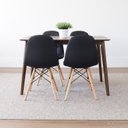 Ver imagem 2 de Conjunto Mesa Finlândia 120x75,3cm Tampo MDF com 4 Cadeiras Eiffel Botonê Preto