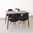 Ver imagem 1 de Conjunto Mesa Finlândia 120x75,3cm Tampo MDF com 4 Cadeiras Eiffel Botonê Preto