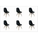 Ver imagem 5 de Conjunto Mesa Finlândia 120x75,3cm Tampo MDF com 6 Cadeiras Eiffel Botonê Preto