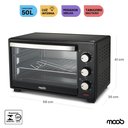 Ver mais imagens de Forno Elétrico Bancada Moob 50 Litros Função Timer com Luz Interna - 220v