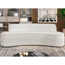 Ver imagem 2 de Sofá 3 Lugares Curvo Sala de Estar Living Cancún D02 Bouclê Cru 180cm A-445 - Lyam Decor