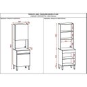 Ver imagem 4 de Paneleiro para Cozinha 2 Portas 60cm Line Gris