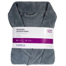 Roupão Aveludado Tamanho M Manga Longa Camesa - 1