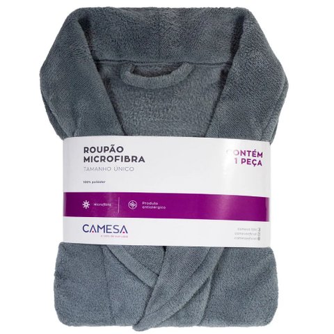 Roupão Aveludado Tamanho M Manga Longa Camesa