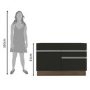 Ver mais imagens de Balcão de Pia Glamy com 1 Porta Rustic e Preto Madesa
