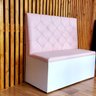 Poltrosa Sofa Booth 1,10cm Rosa e Braco Capitone Duplo Sku231 - 2