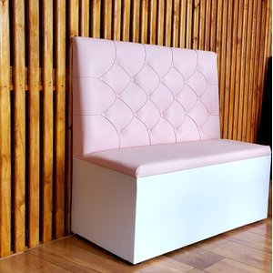 Poltrosa Sofa Booth 1,10cm Rosa e Braco Capitone Duplo Sku231