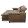 Sofa Retratil Reclinavel 2 Lugares 2,50m Crystal Veludo Capuccino Lansofbr Lansof Brasil - 4